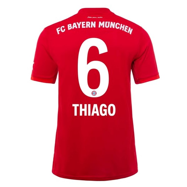 Trikot Bayern München NO.6 Thiago Heim 2019-20 Rote Fussballtrikots Günstig